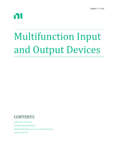 NI Multifunction Input and Output Devices