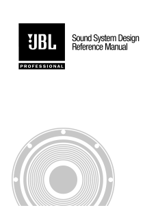 Jbl Professional Sound System Design Manual (Part 1)