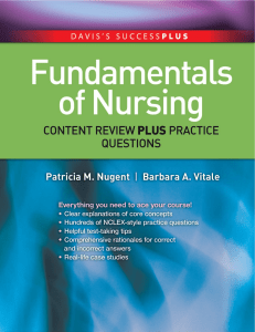 Fundamentals of Nursing - Nugent, Patricia, Vitale, Barbara