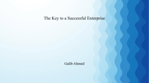 The Key to Successful Enterprise