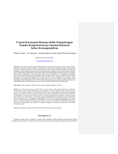 Urgensi Penyusunan Rencana Induk Pengembangan Standar Kompetensi Kerja Nasional Indonesia Sektor Ketenaganukliran
