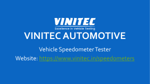 Vehicle Speedometer Tester