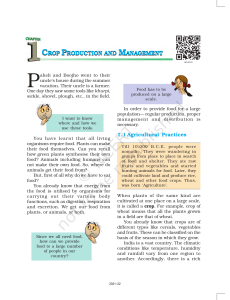 Crop Production & Management: Agriculture Basics