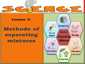 Lesson Plan: Separating Mixtures