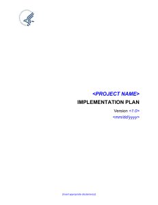 project implementation plan 