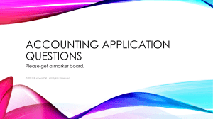 Accounting Application Questions CS