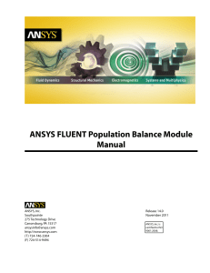 ANSYS FLUENT Population Balance Module Manual