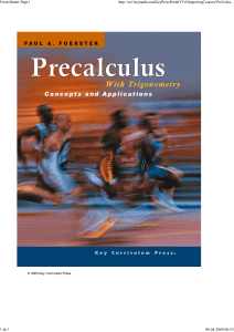Foerster - Precalculus with Trigonometry - Concepts and Applications (Key Curriculum, 2003) (1)