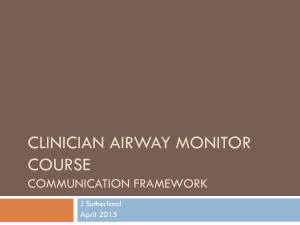 Clinician Airway Monitor sessions