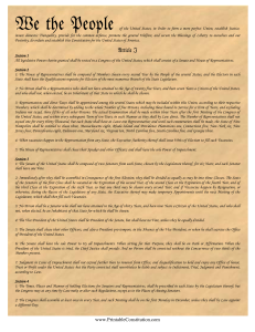 US Constitution Parchment