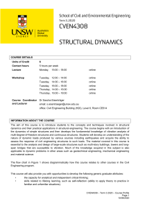 CVEN4308 Structural Dynamics Course Profile - UNSW