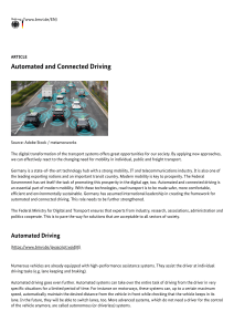 BMDV - Automated and Connected Driving