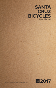santa cruz bicycles user manual - english and german - final