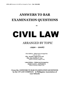 From the ANSWERS TO BAR EXAMINATION QUES(1)