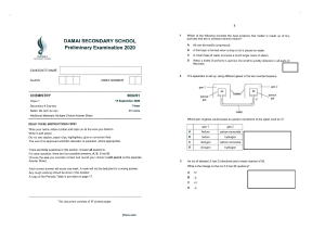 2020 DamaiSS Chemistry Prelim 
