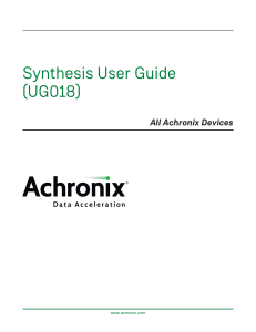 Synthesis User Guide UG018