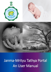 Janma-Mrityu Tathya Portal - An User Manual v1.0