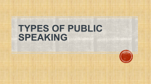 Types Of Public Speaking