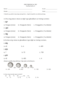 FIRST PERIODICAL TEST math