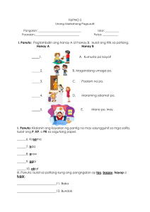 FILIPINO 2 first grading