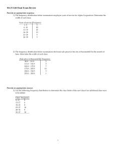 Final Exam Review MAT1140