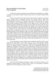 Nandar Hlaing Win Essay Assignment Research Methods for Urban Studies
