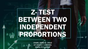 Z- test Between Two Independent Proportions report