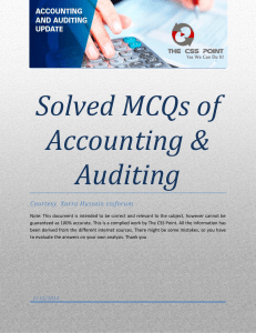 Accounting Solved MCQS