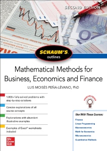 Mathematical Methods for Business, Economics and Finance