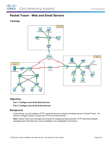 10.2.1.8 Packet Tracer - Web and Email Instructions