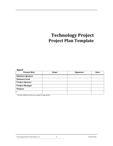 Project Plan Template Copyrightdoc
