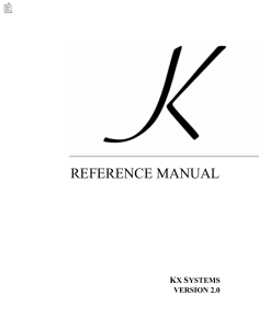 k reference  manual