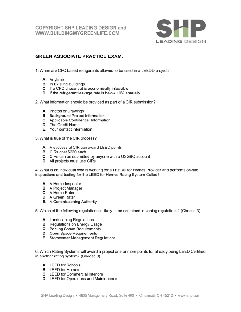 Leed Green Associate Practice Exam Pdf LEED Green Associate Practice Exam