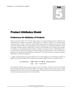 Product Attribute Model