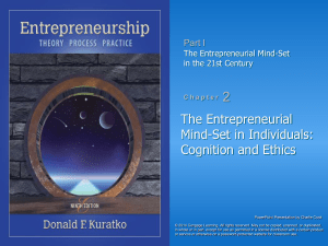 Chapter 2- Entrepreneurship Mindset and Practice