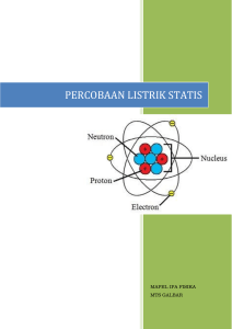 PERCOBAAN LISTRIK STATIS