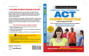 ACT PowerPractice complete test preparation 