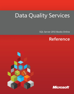 Data Quality Services