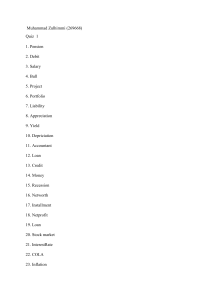 Quiz 1 Personal Finance (Muhammad Zulhimmi 269668)