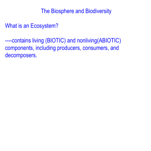 Biosphere Biodiversity