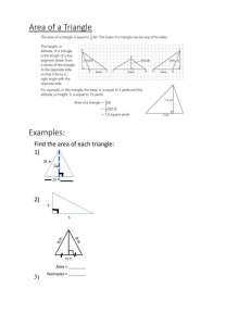 Area of Triangle Notes