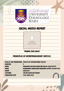 ENT530 A2 SOCIAL MEDIA REPORT - MUHAMAD NU'MAN HAZIQ BIN HELMI (2021619994) & MUHAMMAD AMMAR BIN MOHAMAD JEFFRI (2021897616)