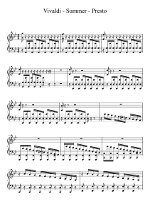 Vivaldi - Summer - Piano