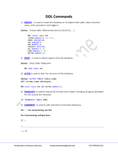 DDL Commands (1)