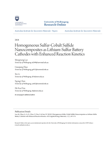 Homogeneous Sulfur-Cobalt Sulfide Nanocomposites as Lithium-Sulfu