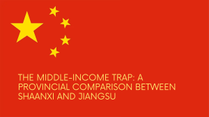 The Middle-Income Trap (MIT) A Provincial Comparison between Shaanxi and Jiangsu