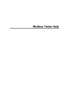 Modbus Tester Help