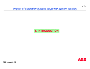 Impact of excitation system on power system stability