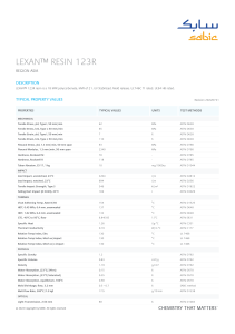 LEXAN™ Resin 123R Asia Technical Data Sheet