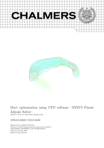 Duct optimization using CFD software ANSYS Fluent Adjoint Solver